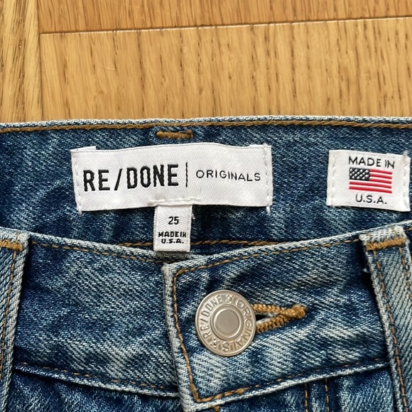 Re/Done High Rise Loose Rigid Jeans - Picture 3 of 7